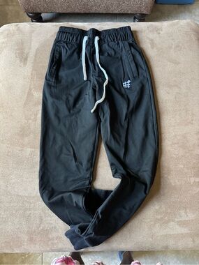 ECHT Black Jogger Sweatpants with White Drawstring